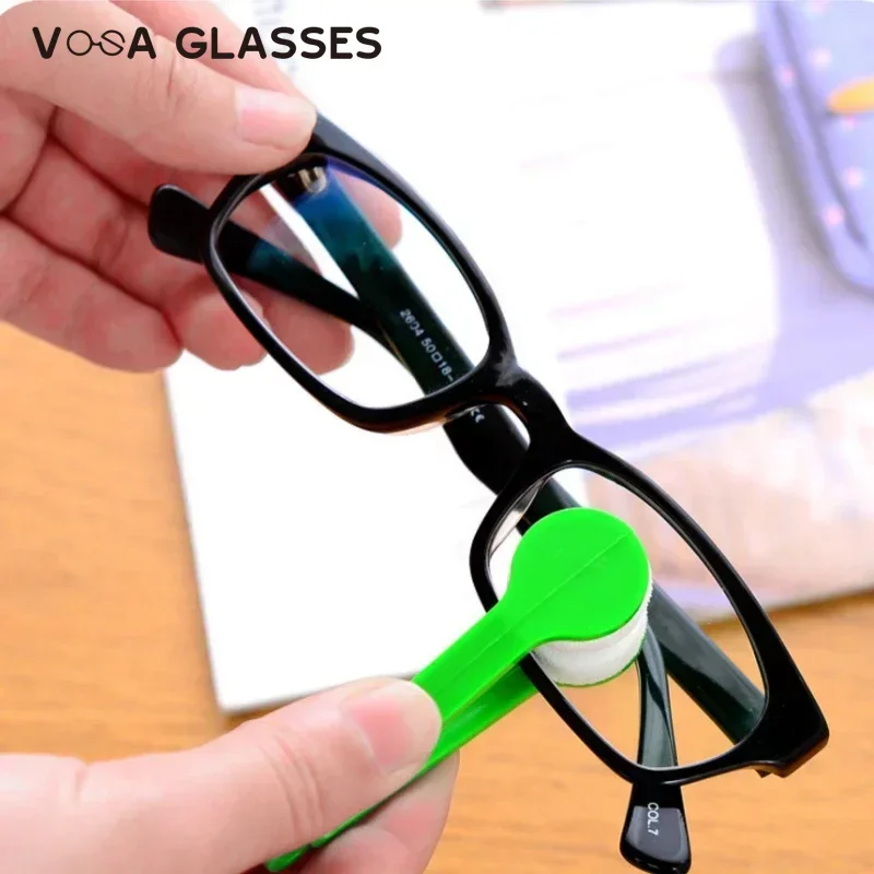 Glasses Cleaning Tools Mini Portable Multifunctional Glasses Cleaning Rub Two-side Glasses Brush Microfiber Spectacles Cleaner