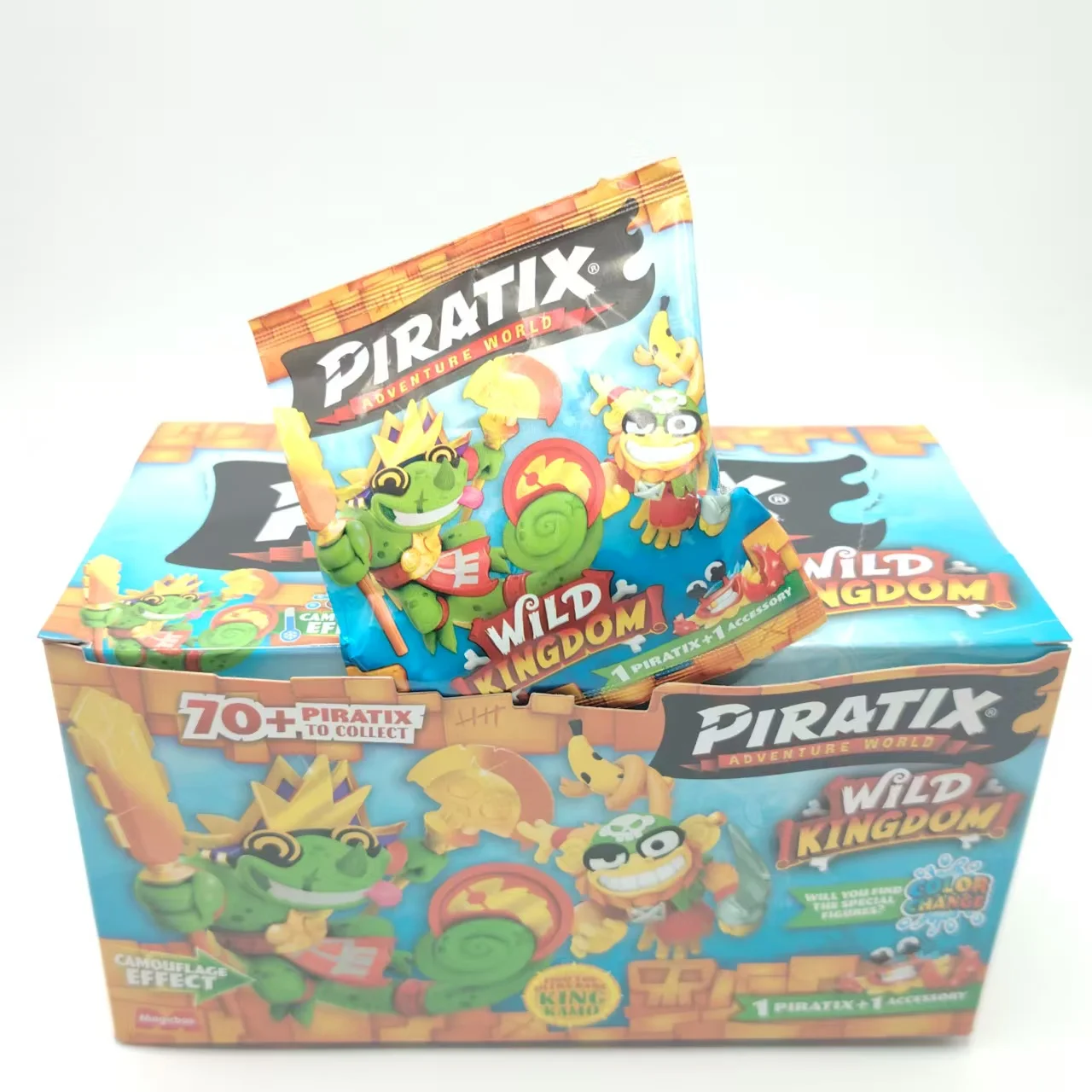Neue Piratix Abenteuerwelt Überraschungstüte Wild Kingdom Serie Farbwechsel-Actionfigur Spielzeug Inklusive 1 Figur mit Zubehör – Detail 10