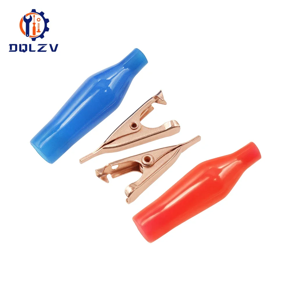 5PCS 5A Pure Copper Alligator Clip 28mm Flat-mouthed Small Copper Clip Without Toothed Small Copper Clip