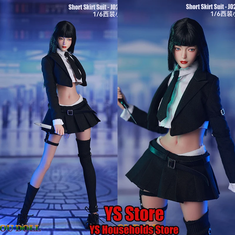

JO25X-06 1/6 Female Group Soldier Sexy Short Suit Skirt Clothes Set Accessory For 12" Action Figure Body Decoration Toys