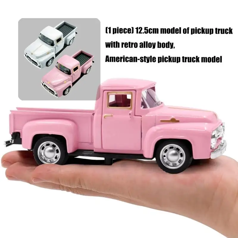   Easter Metal Truck with Eggs Farm Pickup Truck Farmhouse Tabletop Tiered Tray Decors for Kitchen Home Easter Metal Truck