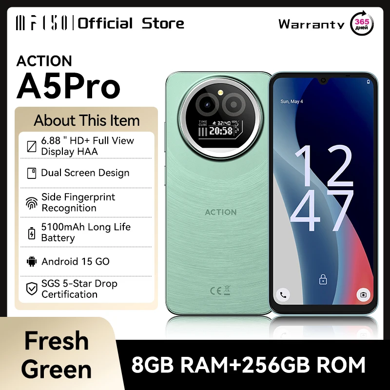 Teléfono Inteligente IIIF150 Action A5Pro con Diseño de Pantalla