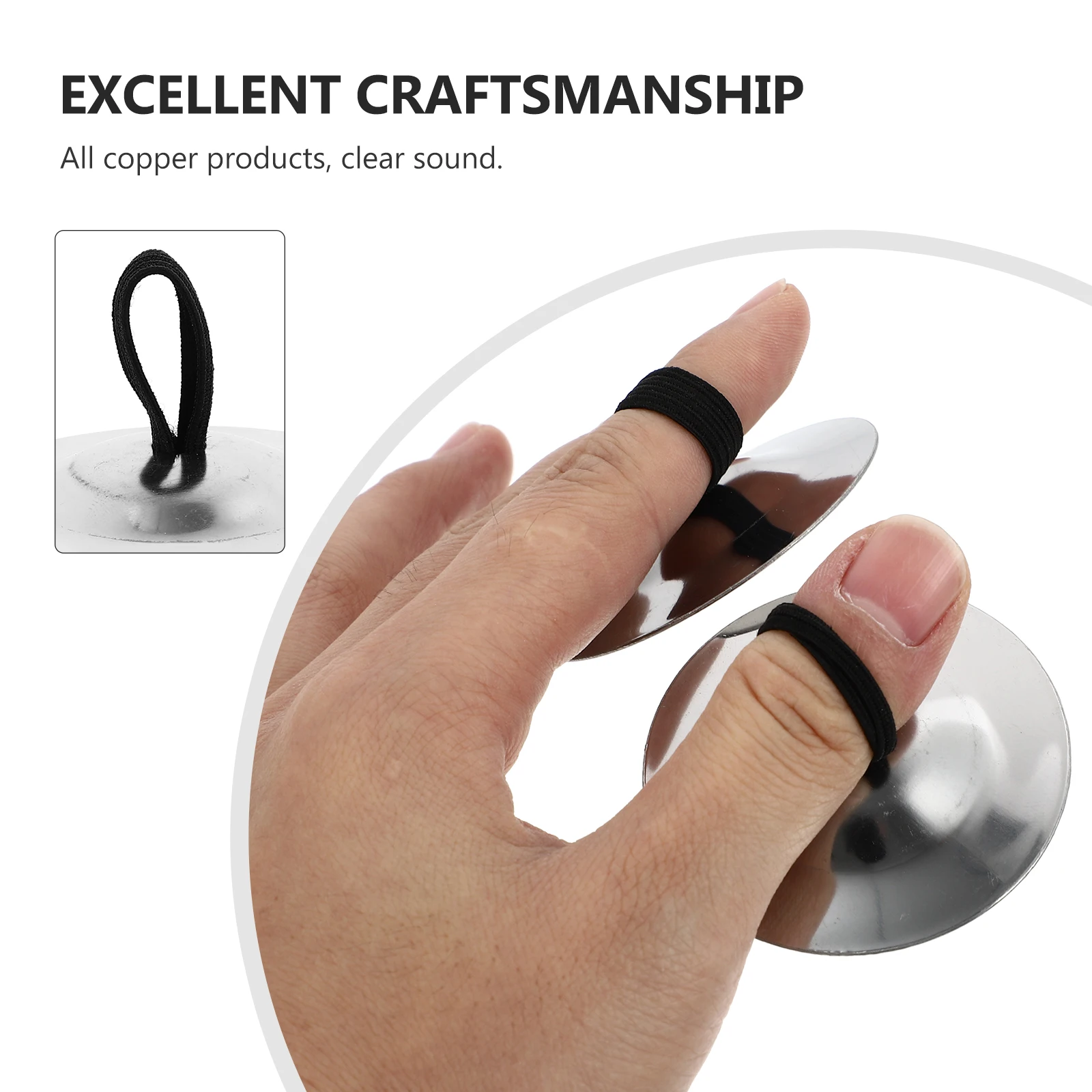 

Crash Cymbals Children's Percussion Instrument Bronze Finger for Kids Small Fingers