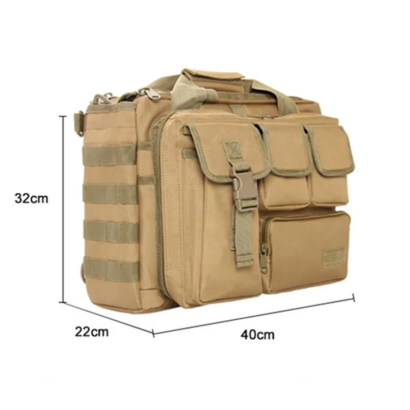 Imagem -03 - Tactical Molle Nylon Mochila Militar Messenger Shoulder Bolsa Laptop Bolsas Pasta Outdoor Multifunction Escalada Bolsa Novo