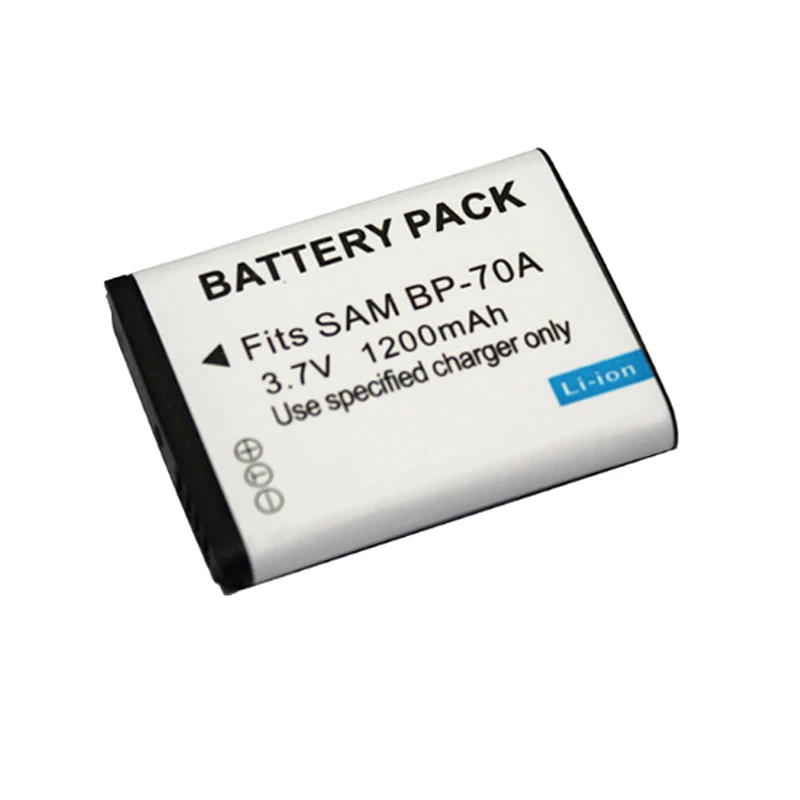 2PCS 1200mAh BP-70A BP70A For SAMSUNG PL80 ES70 ES73 ES74 ES75 PL90 PL100 PL101 PL120 PL170 PL200 PL201 SL50 SL600 SL605 SL630