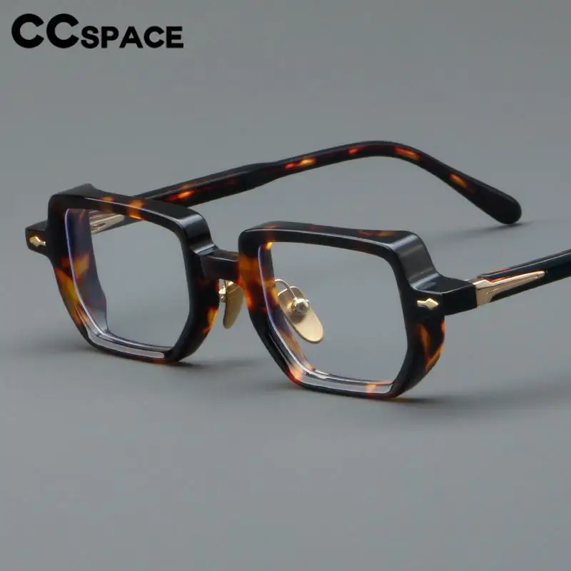 56991 Brand Design Acetate Optical Spectacle Frame Women Retro High Quality Spring Hinge Glasses Frame Men Luxury Rivet Glasses