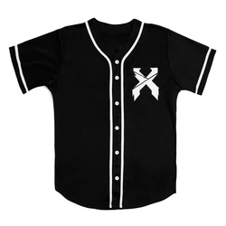 EXCISION Mercch Baseball Jersey Harajuku Thin button Baseball Uniform Men/Women Baseball Jersey For EDM Festivals