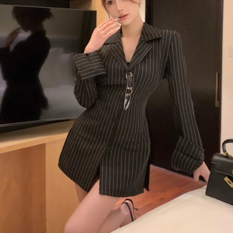 Long Sleeve Shirts Women Striped Graceful Temperament V-neck Slimming All-match Chic Leisure Korean Version Spring Office Ladies