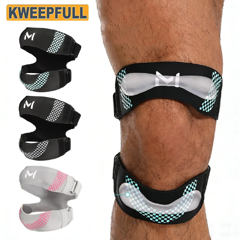 1PCS Open Patella Knee Support Brace Patella Tendon Strap, Sports Knee Brace for Women & Men Running, Jogging, Basketball