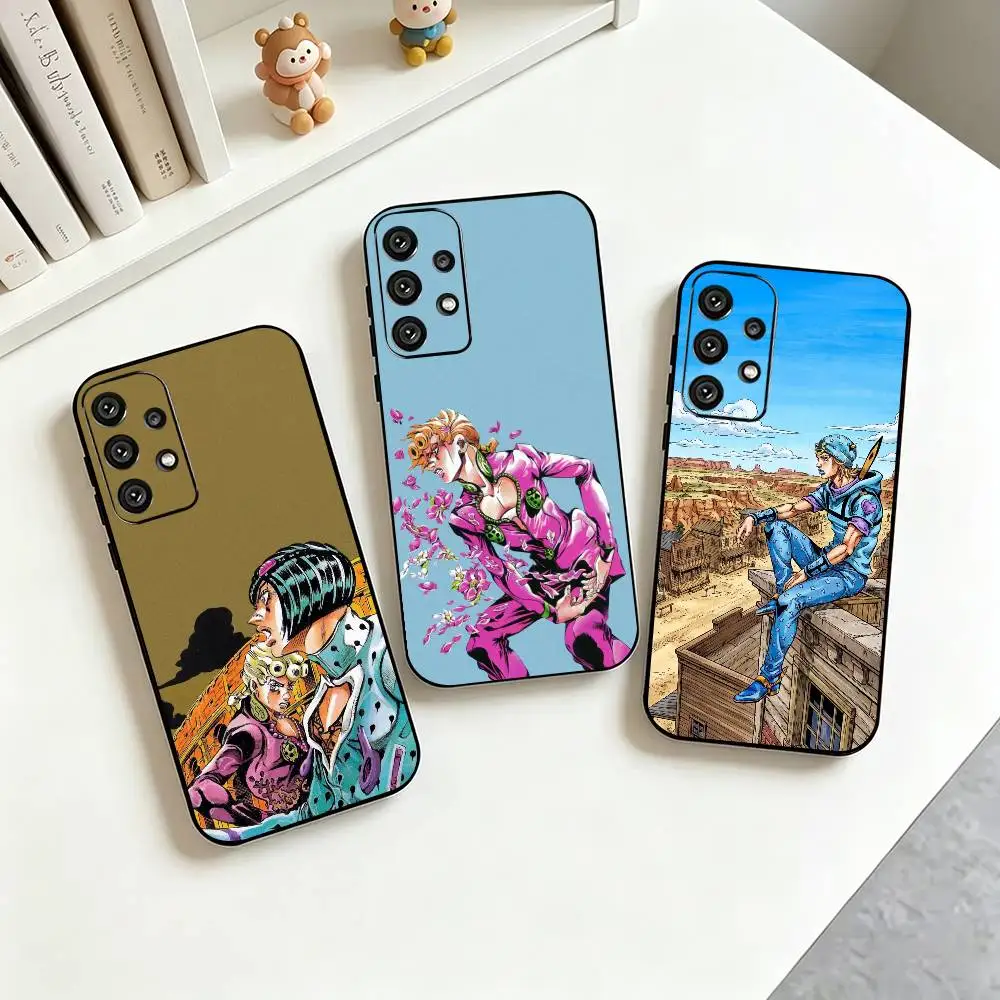 J-JoJo’s Bizarre Adventure  Phone Case Black Silicone Soft For Samsung S25,S24,S21,S22,S23,S30,Ultra,S20,Plus,Fe,Lite