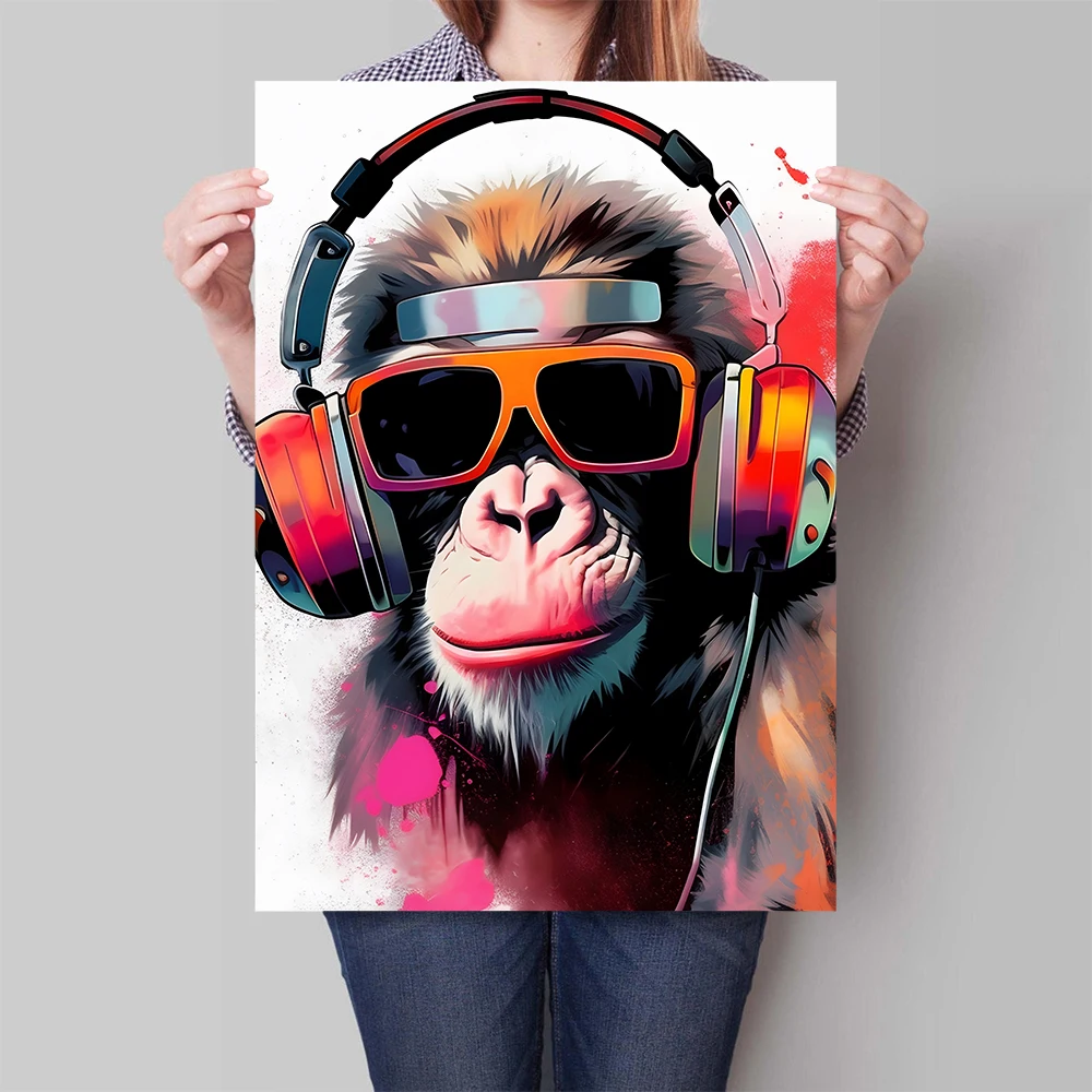Gaming Poster Monkey Print Gaming Canvas Painting Gaming Wall Art Picture Childrens Bedroom Art for Home Decoration
