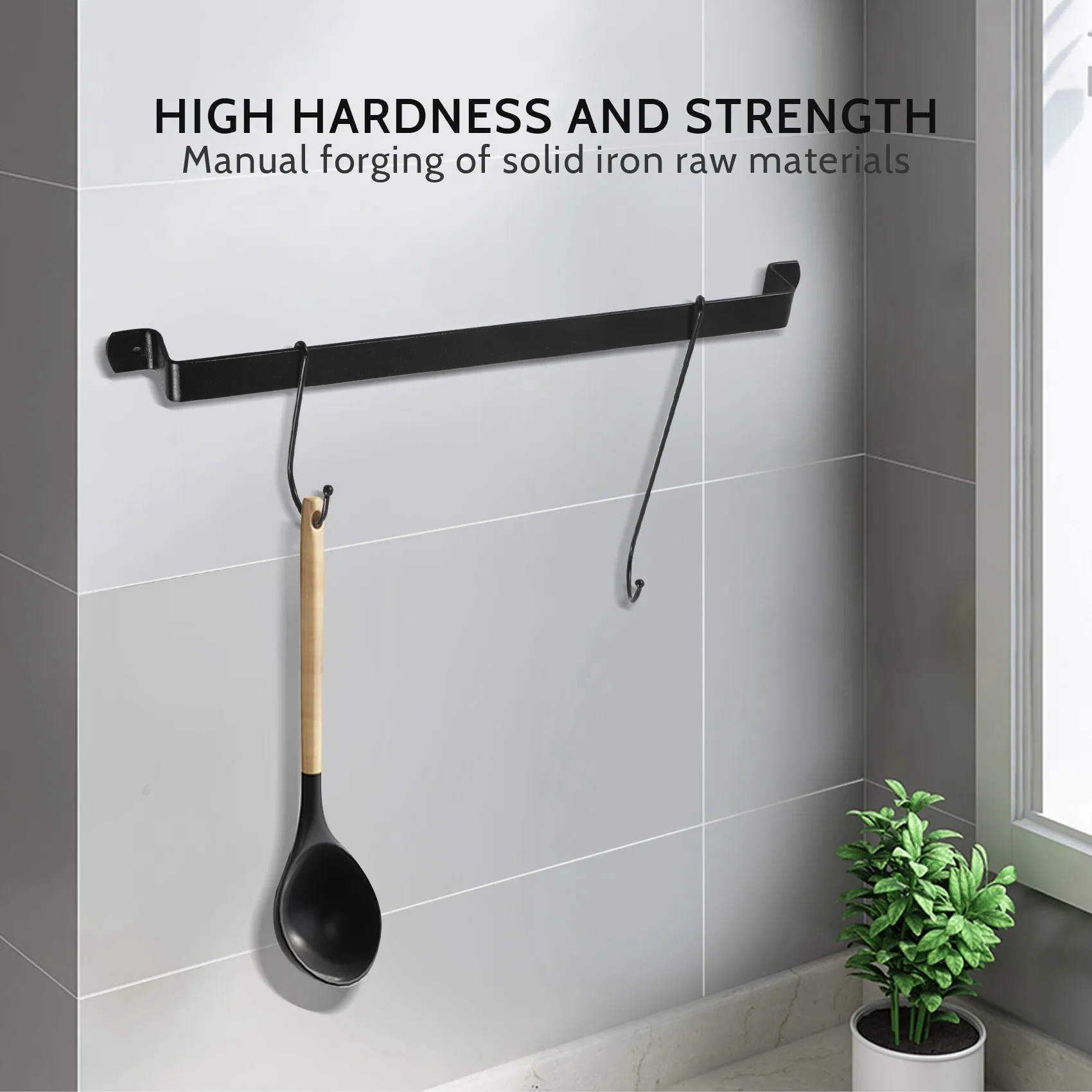 Kaffeetasse halter, an der Wand montierter Kaffeetasse halter mit flexiblen Haken, für Tassen, Tee tassen, Küchen utensilien (16 Zoll/schwarz)