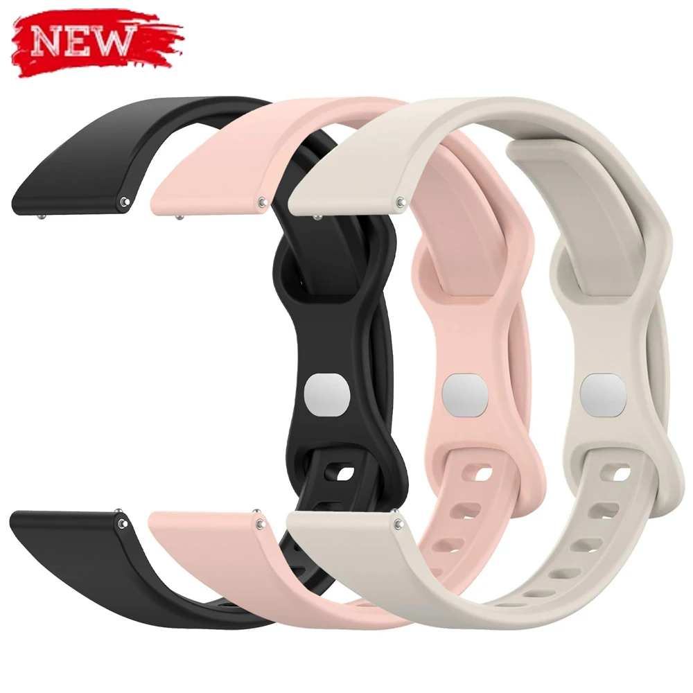 18mm 20mm 22mm Slim Bands For Samsung Galaxy Watch 6 5 4 40mm 44mm Strap Active 2 6 Classic Soft Silicone Bracelet Wristbands