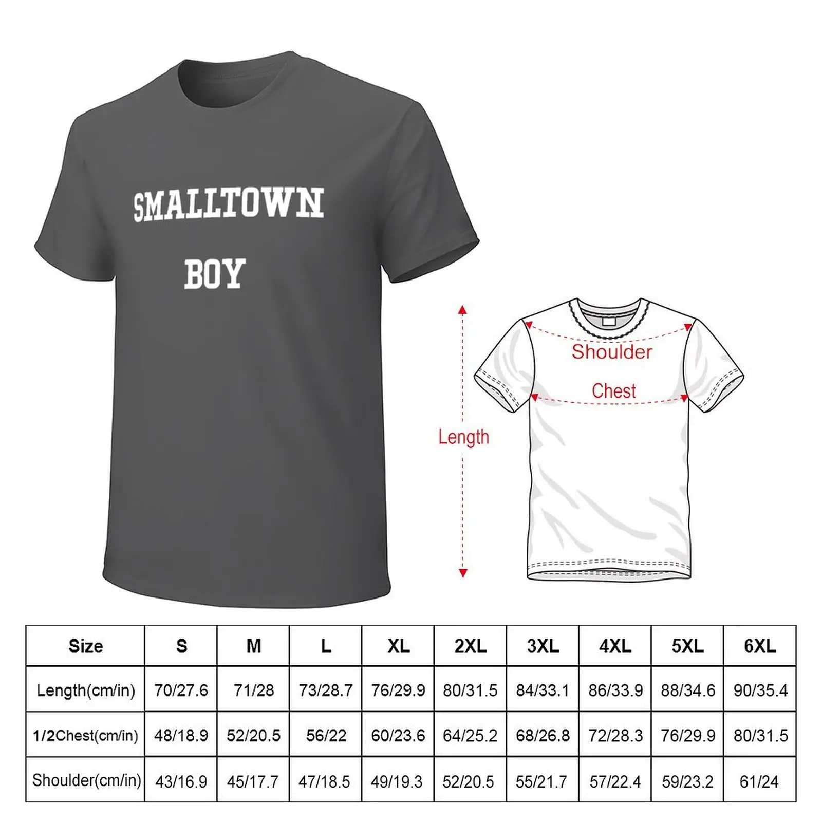 smalltown boy white T-shirt oversizeds boys whites oversized kawaii clothes mens workout shirts