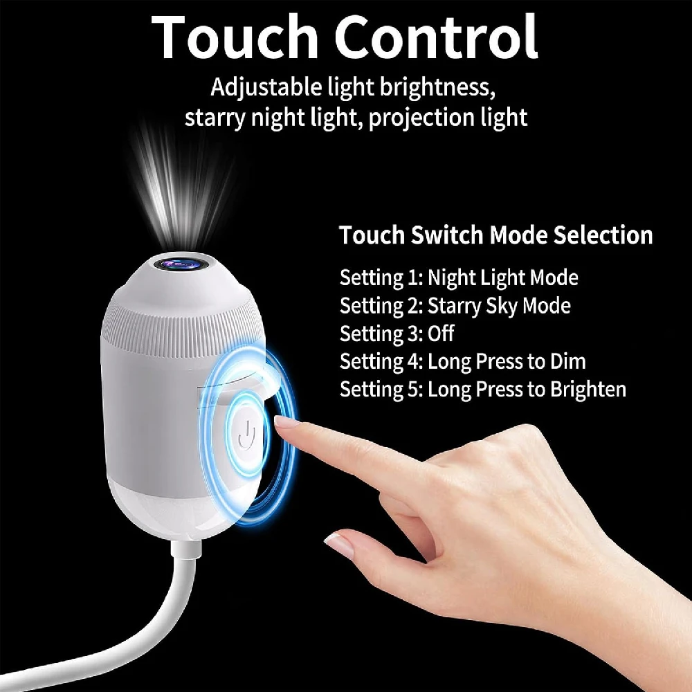 2-in-1 Galaxy Projector Night Light with 12/24 Projection Films for Bedroom, Portable Adjustable Brightness Focus Star Projector
