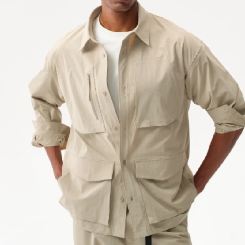 

Трехцветный комплект унисекс, легкая городская уличная рабочая одежда с несколькими карманами, дышащая, прочная, незаменимая для пеших прогулок, поездок на работу