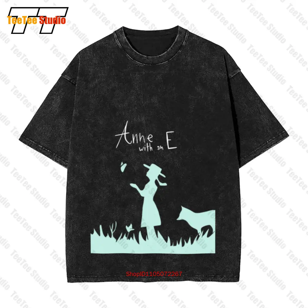 Anne With An E From Green Gables Camiseta vintage de gran tamaño 4BIY