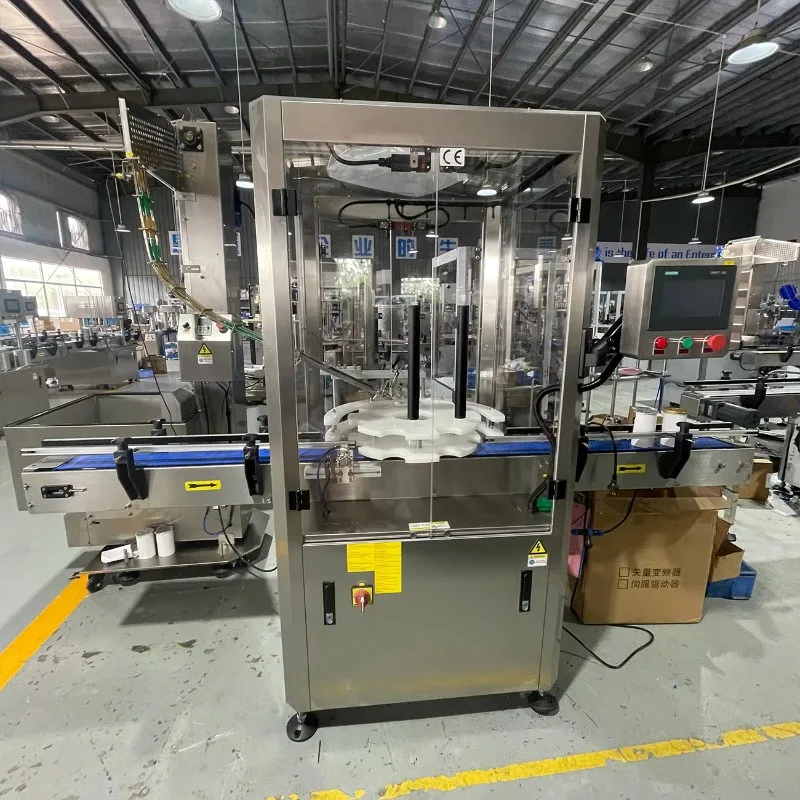 CE Power Connection Standard Cap Feeder Machine Jar Lid Bottle Capper Paper Can Press Capping Machine
