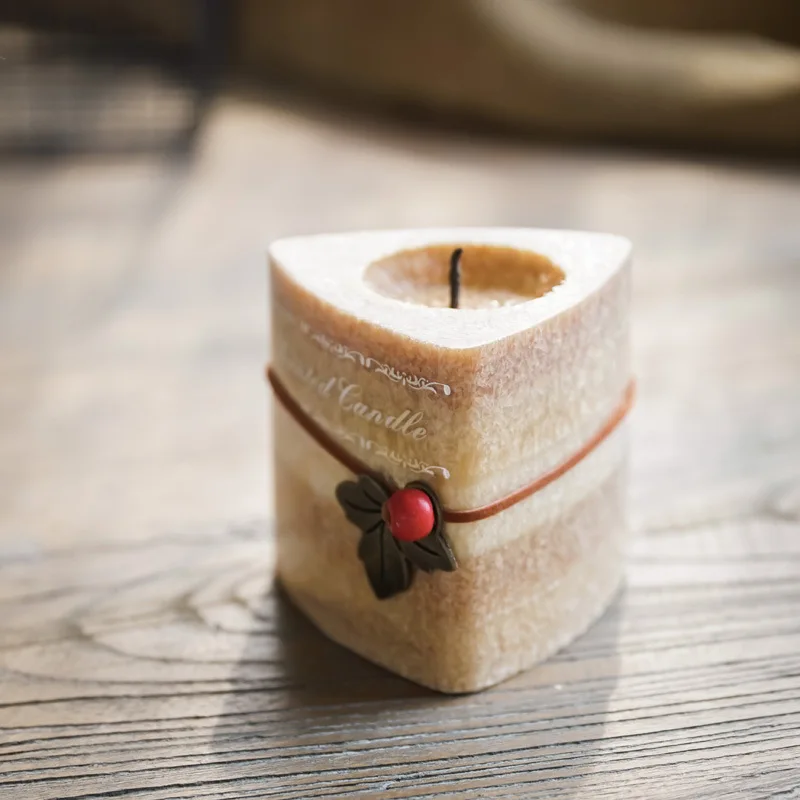 Fragrance, candle Triangular flower shape romantic candlelight dinner birthday wedding gift smoke-free candle
