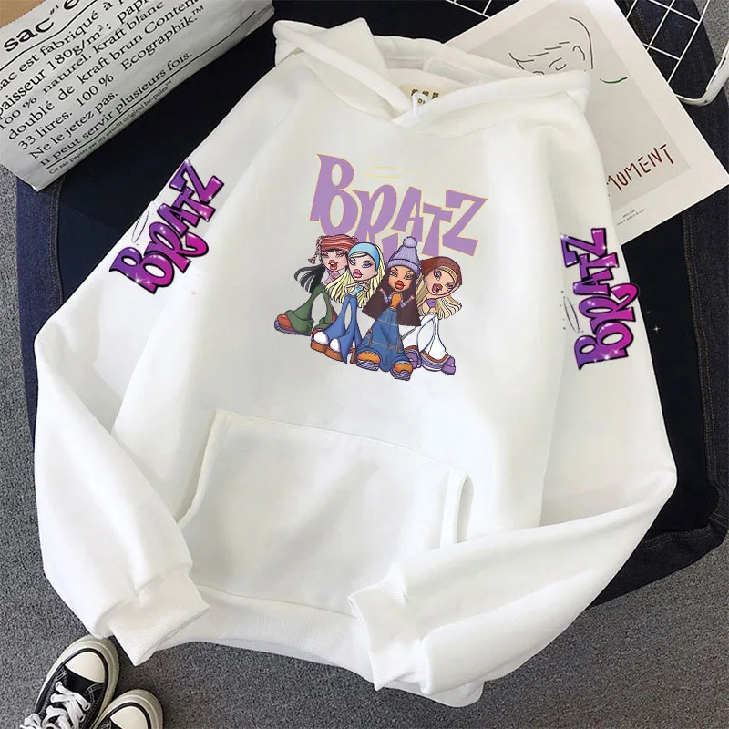 Cartoon Bratzs Hoodie Women's Sweatshirts Y2k Hoodies Long Sleeve Hoodie Woman Clothing Sweatshirt Y2k Harajuku Autumn Clothes