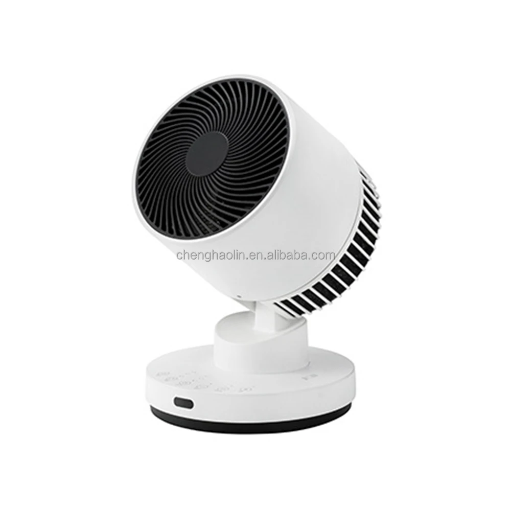 Portable Remote Control Desktop Living Room Features Human Temperature Sensor Warm Heater Electric Air Circulator Fan