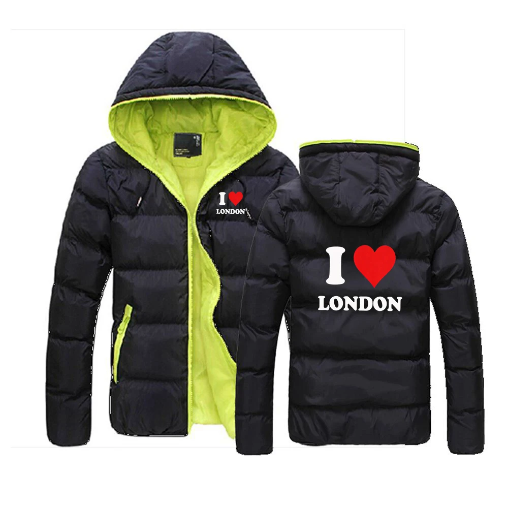 I love london The men's six-color cotton coat is suitable for the winter season as it features bright colors hoodies jacket