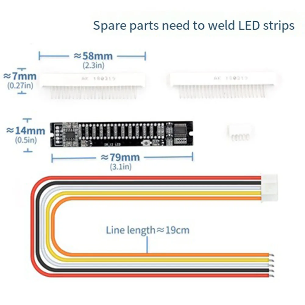 オーディオ回路ビジュアライザー LED 音楽レベルインジケーター LED モジュールエリア 58*14 ミリメートル調整可能な Led ライトメーター回路