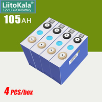 4pcs LiitoKala Lifepo4 Battery Cell 100Ah 105AH 3.2V Grade A Deep Cycle 12V 24V 48V EV Boats Golf Cart Home Solar Storage System