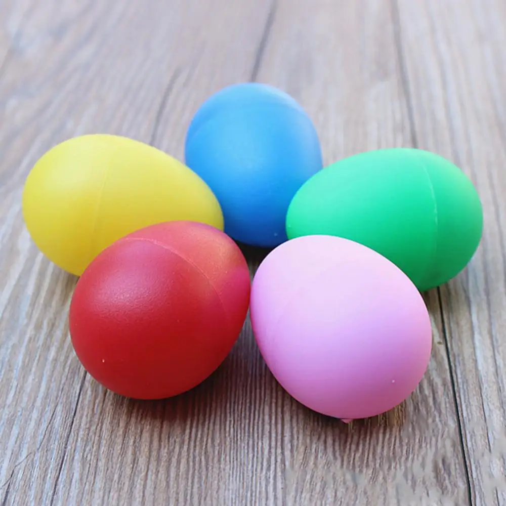 2Pcs  Sand Egg Percussion Maracas Shaker Musical Sound Egg Easter Eggs Baby Egg Music Shaker Sand Hammer Early Learning Toys