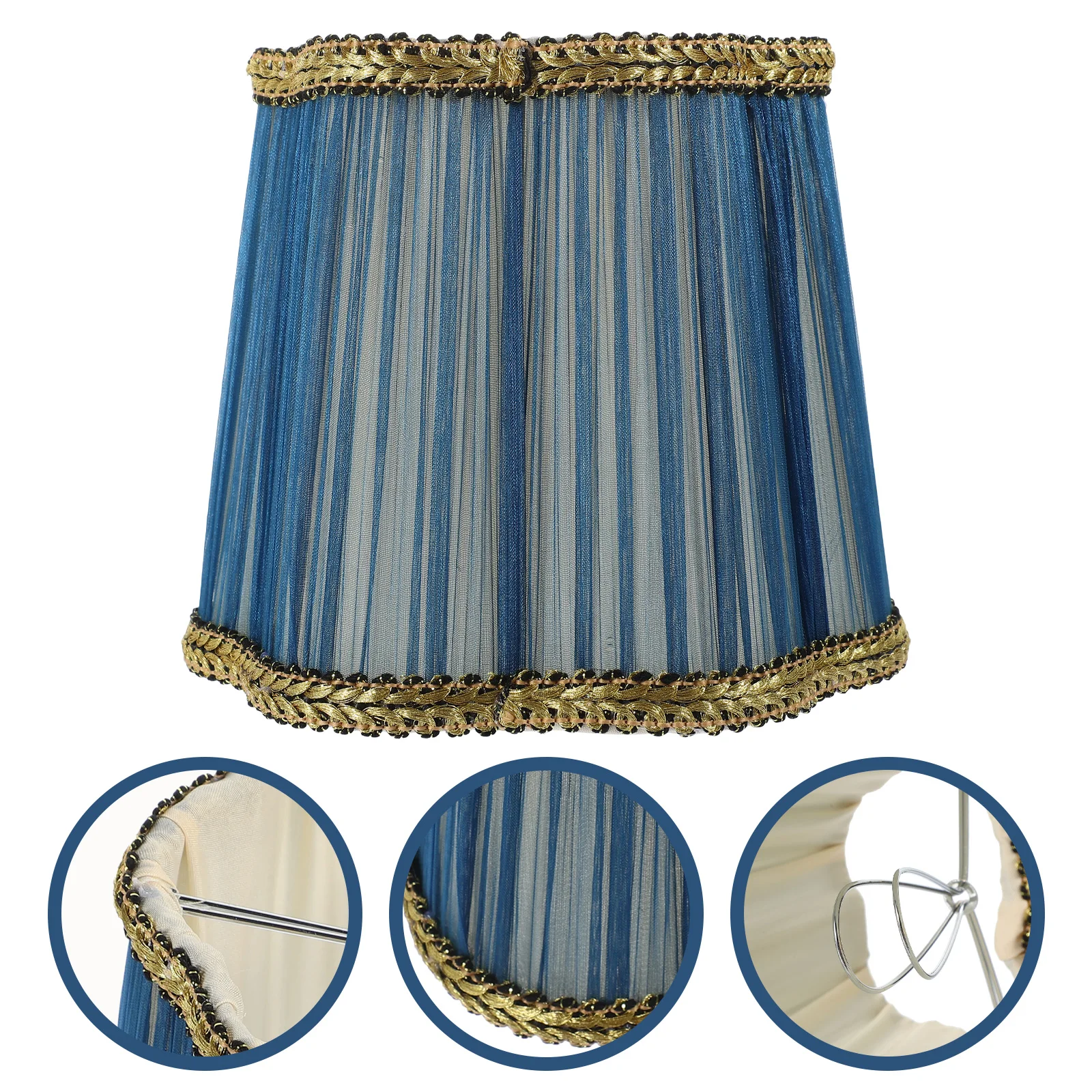 

Fabric Lampshade 11x14.5x12.5cm Pleated Table Lamp Shades E14 Base Light Covers Desk Lamps Home Decor