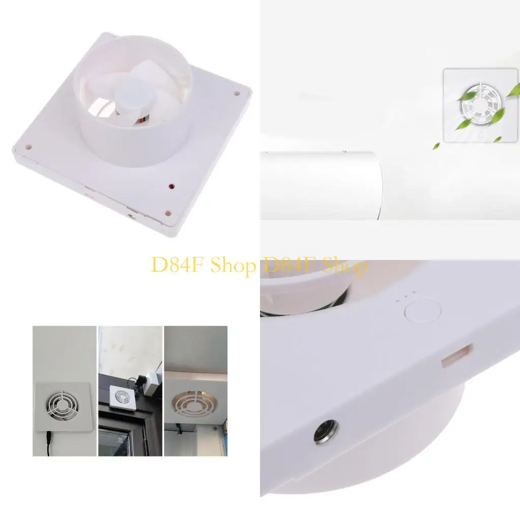 

D84F Inline Duct Fan Kitchen Ventilation Exhaust Ventilator Bathroom Air Extractor