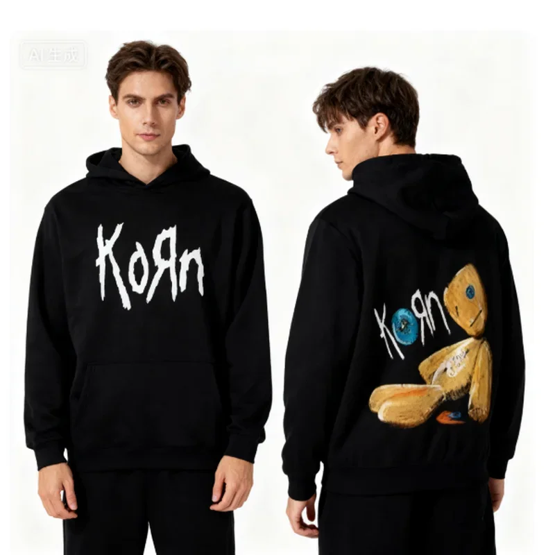 Korn Rock Band Hoodies Frühling Herbst Pullover Herrenmode Gedruckt Mit Kapuze Sweatshirt Lose Casual Täglichen Streetwear Pullover Tops