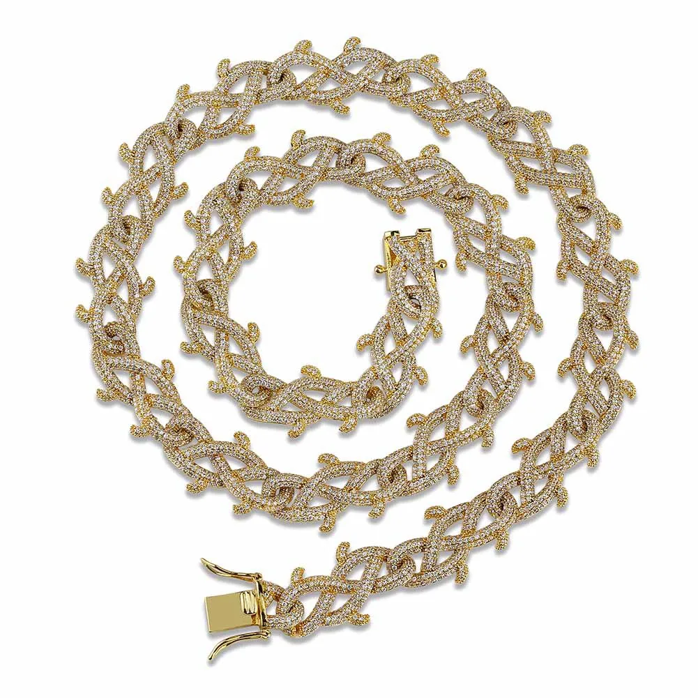 

Street hip-hop unique bracelet, unisex INS model, zircon thorn Cuban chain jewelry