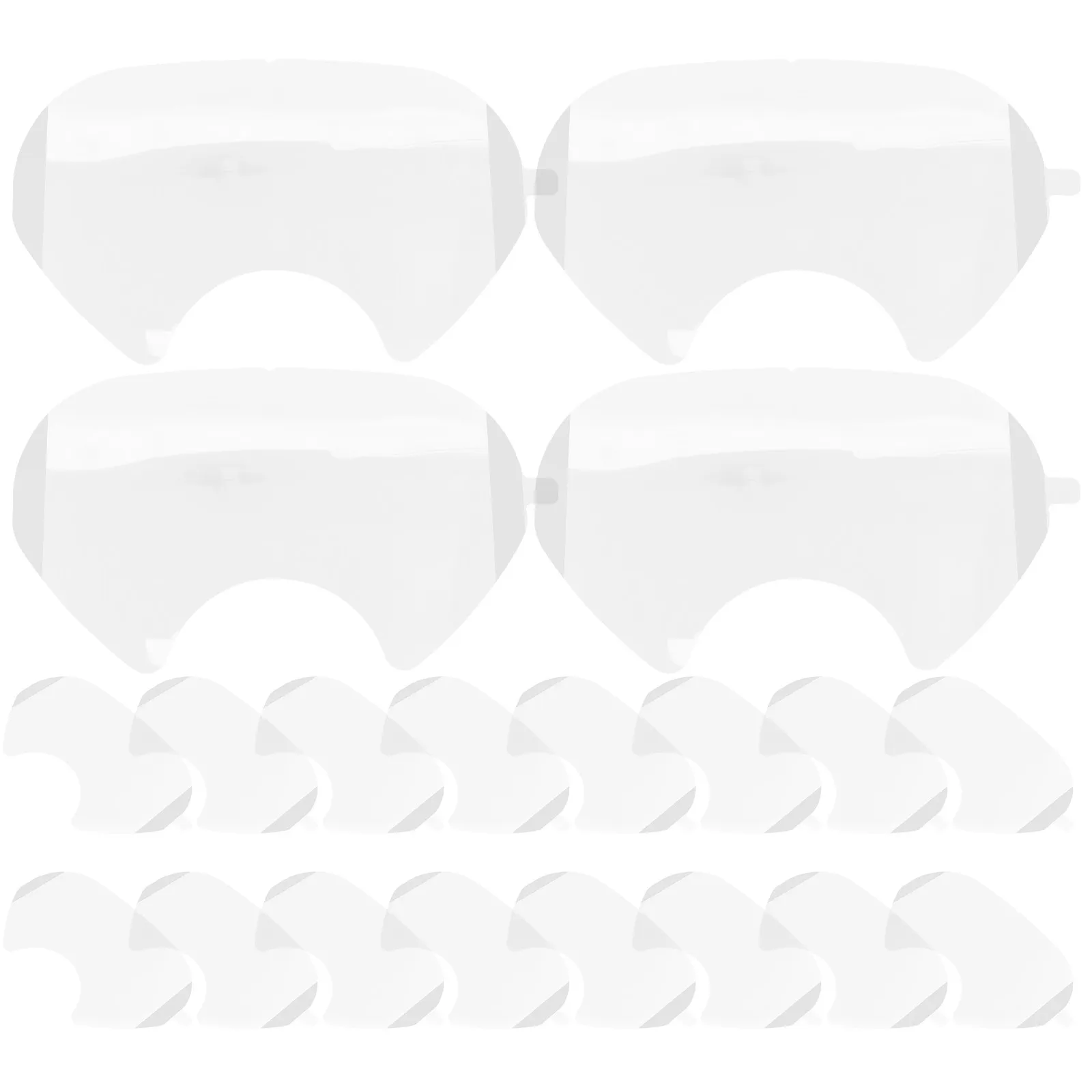 20Pcs Gas Mask Lens Protector Anti Fog Scratch Resistant Universal Fit Full Face Shield Protective Film for Paint Spraying