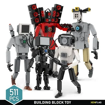 Skibidi toilet VS Cameramen Speakerman Titan model Cameramen computer man model building blocks children&#x27;s educational toys