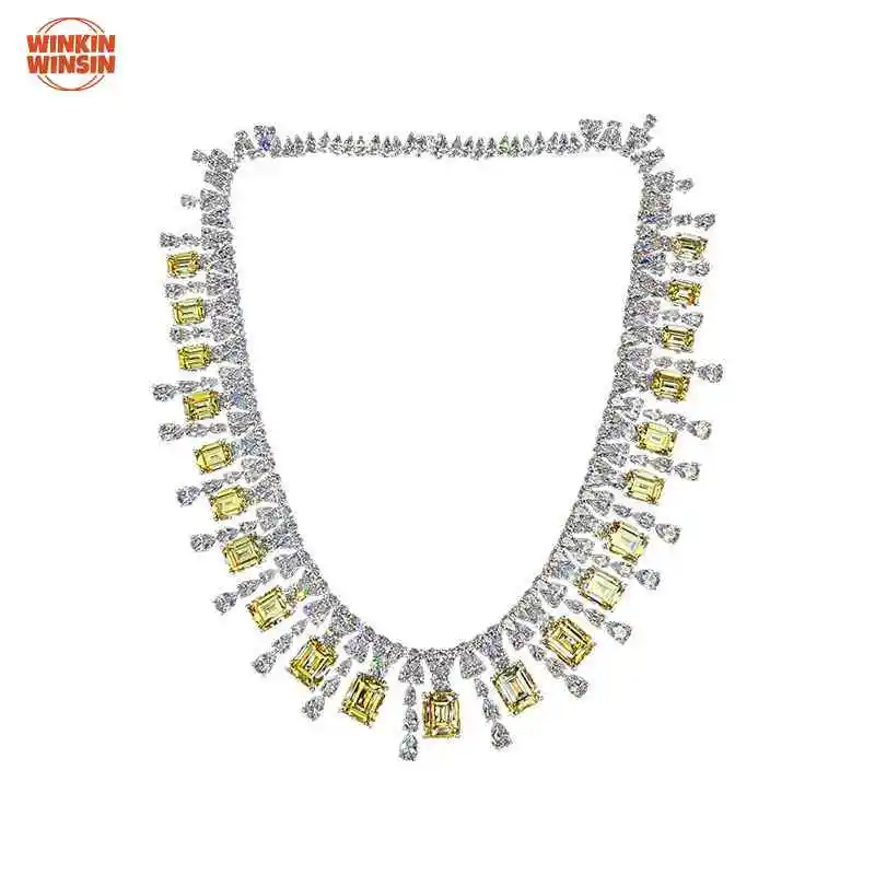 

Winkin Winsin Women's Necklace 925 Silver 6ct Luxury High End Gorgeous Dinner Choker
