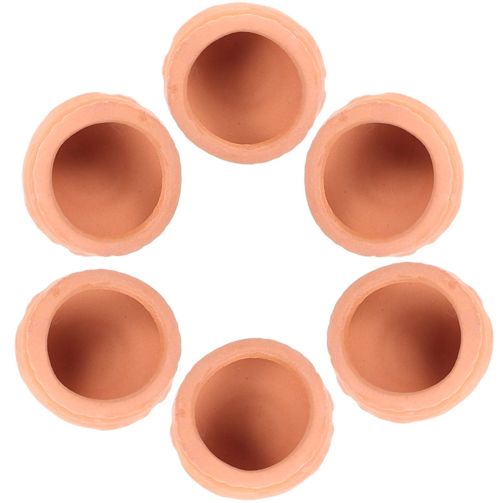 

6Pcs Red Clay Mini Ceramic Nursery Flower Pots Lightweight Breathable Plant Containers for Succulent Growing Gardening Pots