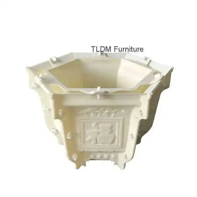 Molds Creative Pot Villa Flower Garden Home Homemade Bonsai Concrete Abrasive Tool Chinese Cement Mold Hexagonal Plastic Model