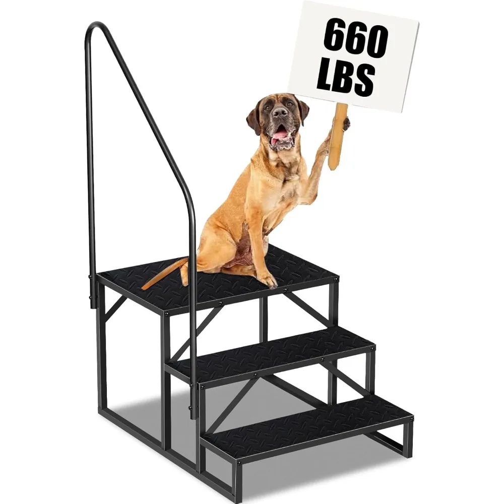 

RV Step Stool, 3 Step Ladder, Hot Tub Steps with Handrail, Portable Pool Ladder(1 Pack)