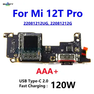 Bilashmart AAA+ Xiaomi Mi 12T Pro USB Fast Charging 120W Dock Port Plug Connector Type C Charge Board Microphone Flex Cable 12TPro