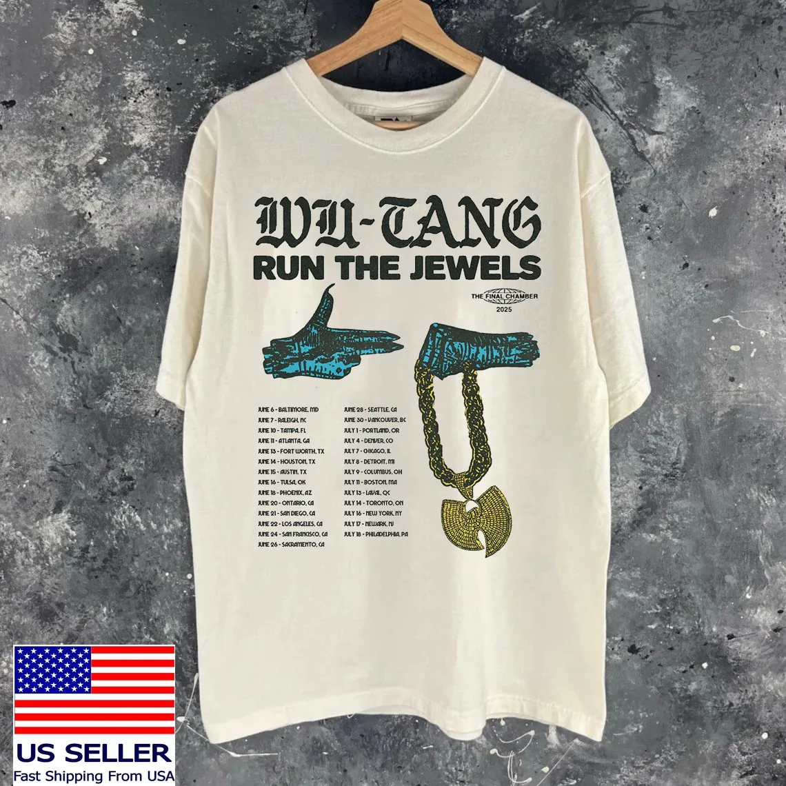 The Final Chamber tour Run The Jewels Band T Shirt Full Size S-5XL
