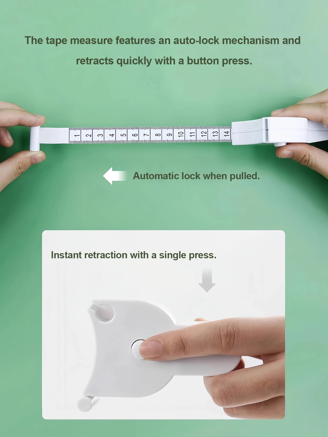 1/3PCS 150cm Body Measuring Tape Retractable Fitness Tape Measure for Body Bust Waist Hip Measurements Weight Loss Tracking