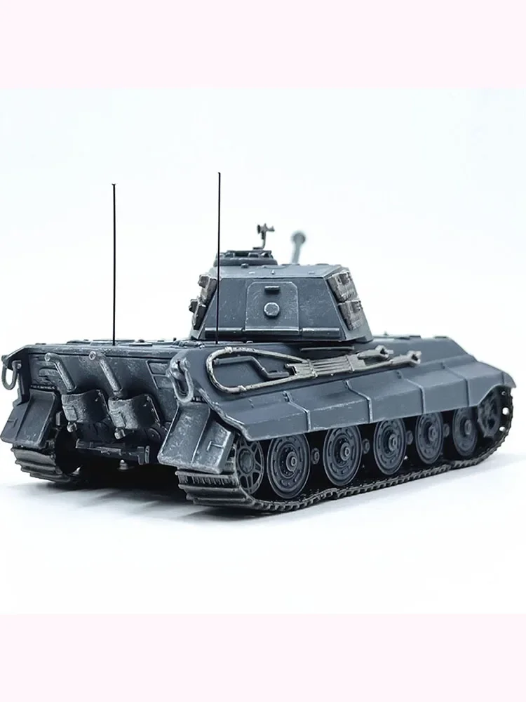 1: 72 Scale German Tiger King TankGerman Grey Coating  Alloy And Plastic  Tank Model  Military Toys Gift Collectible  Gift