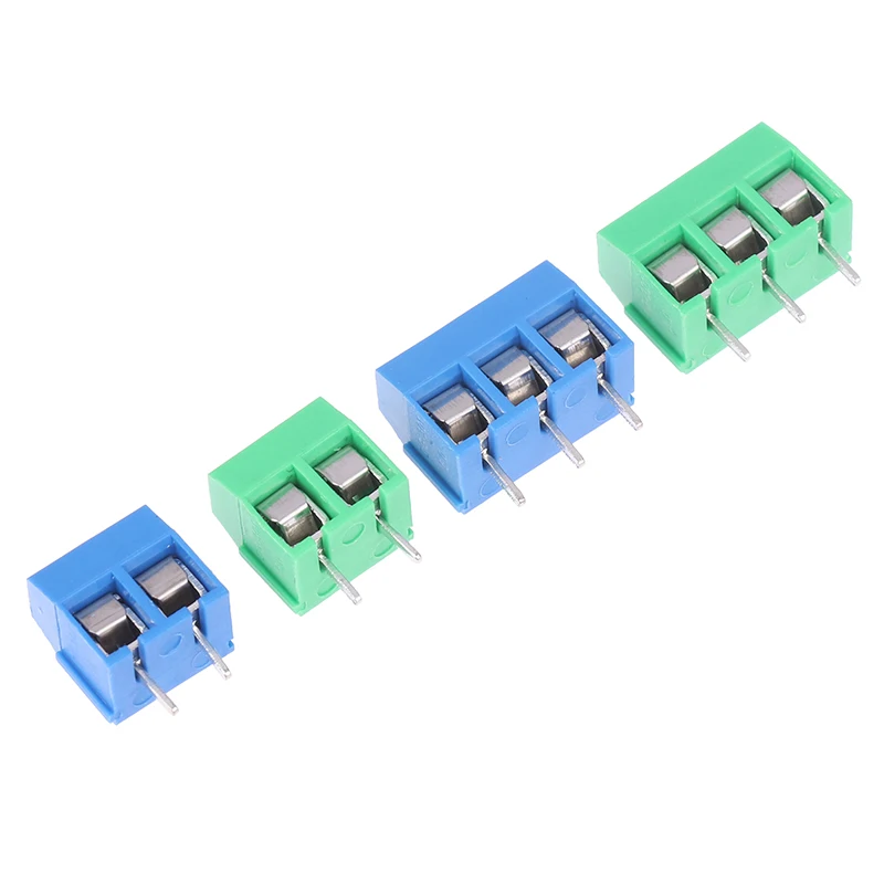 10pcs KF301-2Pin 3Pin 5.0mm Straight Pin Spacing Terminal Block Splice Screw Type PCB Screw Terminal Splicable Connector