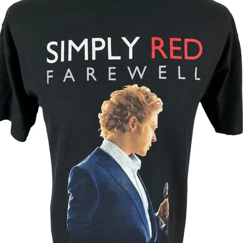 Simply Red Tour T Shirt Medium Black Band Tee Concert T Shirt Pop Music Tee