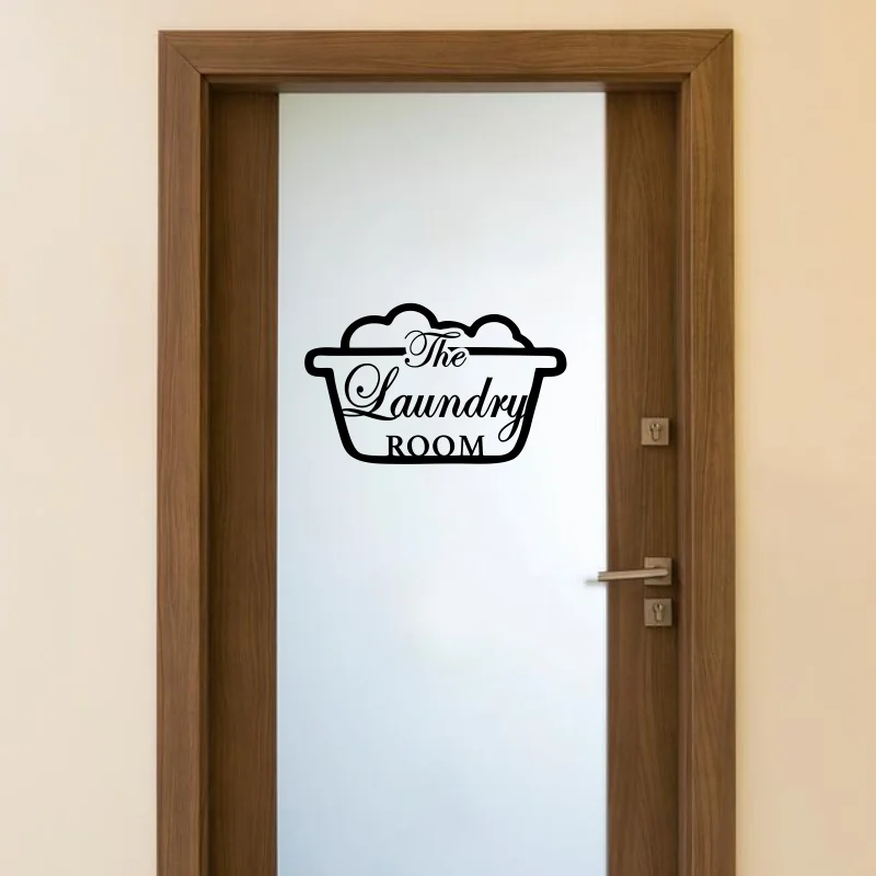 Rustic Cute Laundry Room Decor sticker Sign - Wall sticker Decoration and Accessories for door window store #303