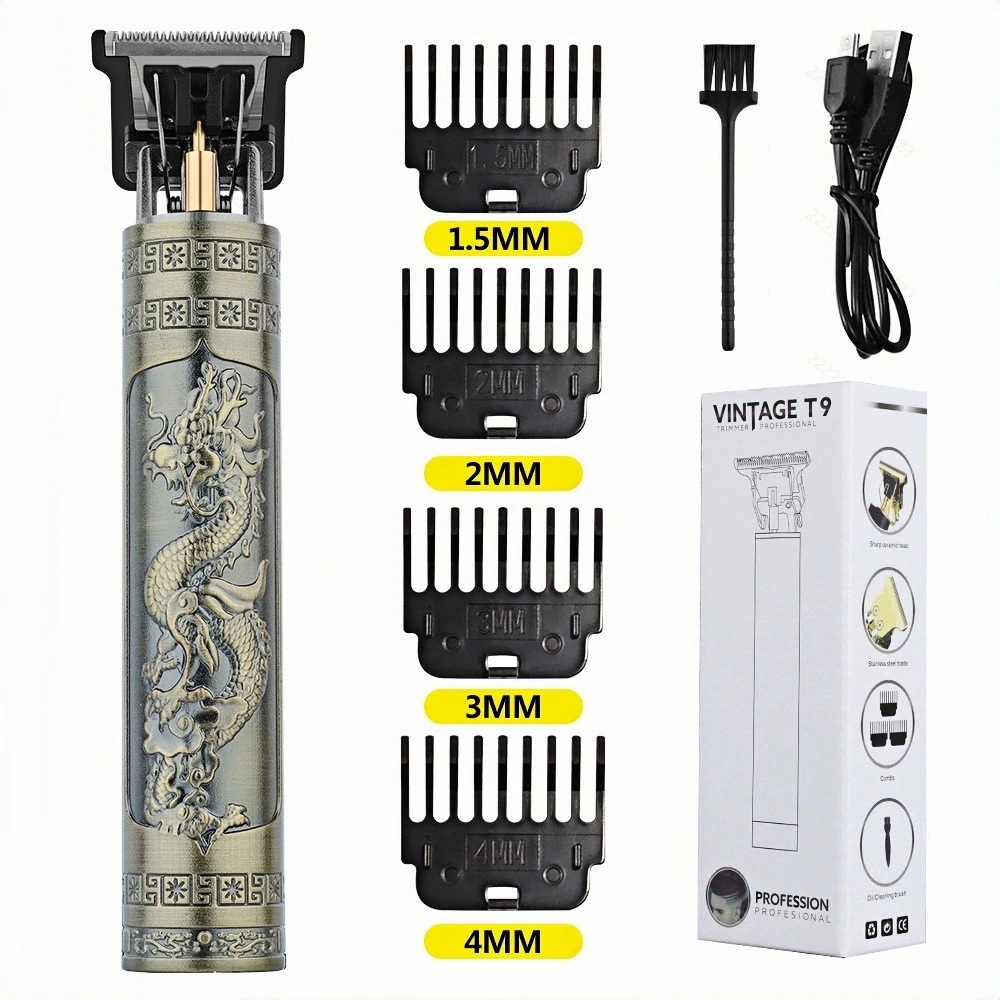 

T9 электрическая парикмахерская бритвенная головка электрический толкатель для резьбы электрический толкатель машинка для стрижки волос прецизионный триммер для ухода за мужчинами