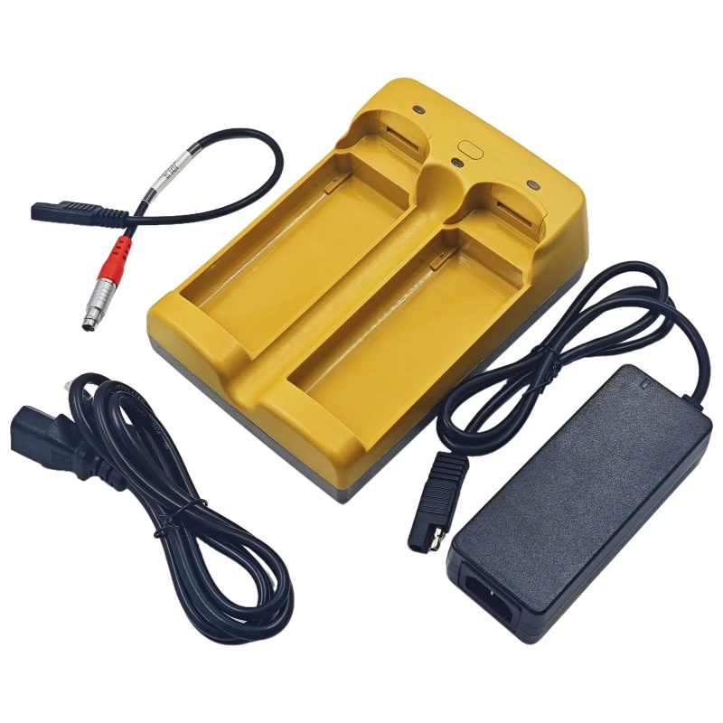 High Quality New Battery Fast Charger for TOPCON GR5, A00302 Power Cable 5 Pin + Hiper Power Adapter Fast Charger DC 12V