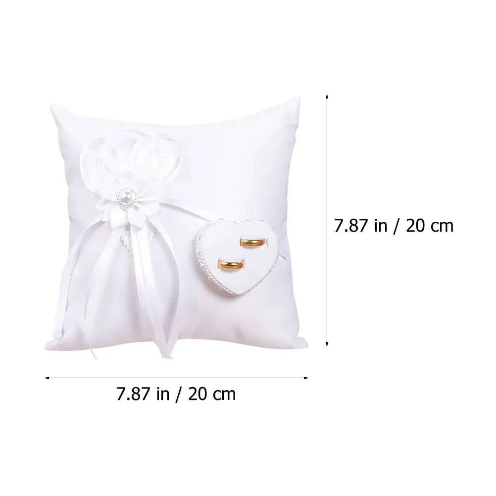 1 قطعة وسادة خاتم الزواج تصميم الأزهار قابلة لإعادة الاستخدام المدمجة لحفل الديكور الزفاف اكسسوارات الحفلات وسادة حلية