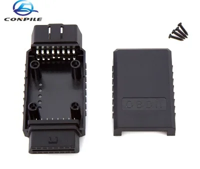 

1pc 12V Automobile OBD2 male to female housing one to one extension plug assembled removable connector plug housing